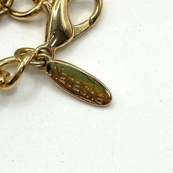 NATASHA Cream Acrylic Cabachon Statement Necklace - Picture 6 of 9